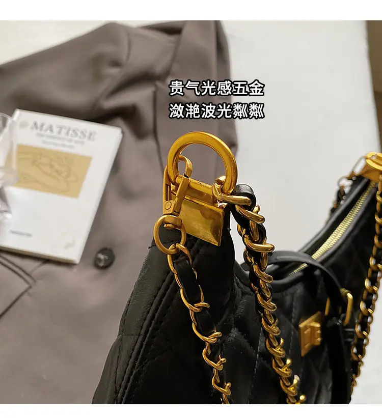 Vintage Rhombic Chain Tote Bag Women 2025 New Commute — feature 7