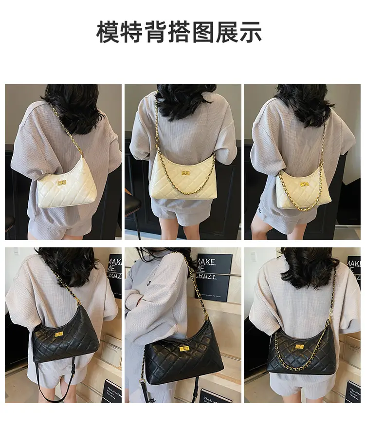 Vintage Rhombic Chain Tote Bag Women 2025 New Commute — feature 9