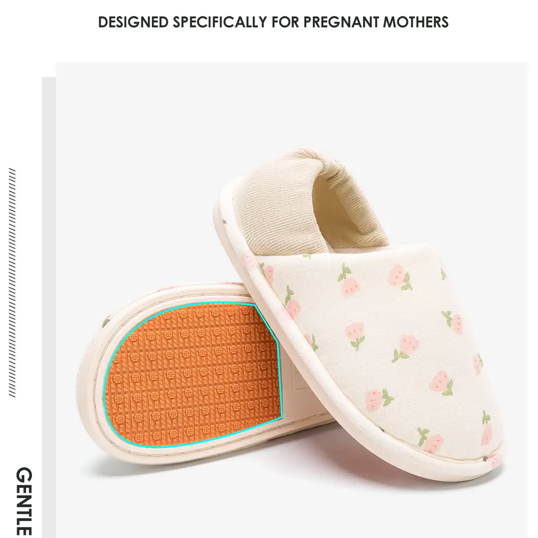Non-Slip Postpartum Shoes for Pregnant Women in Spring and Autum, Comfortable Cotton Slippers for Women, Postpartum Slippers with Heels, Non-Slip Outer Wear, Soft Soles and Breathable — feature 18