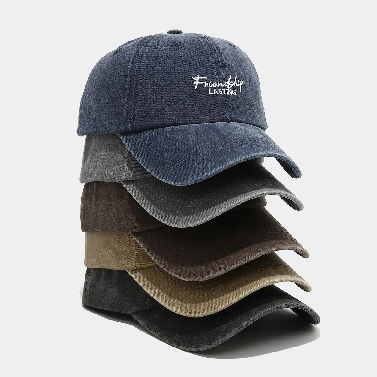 Gray Friendship Lasting Embroidered Cap for Women - Image 6