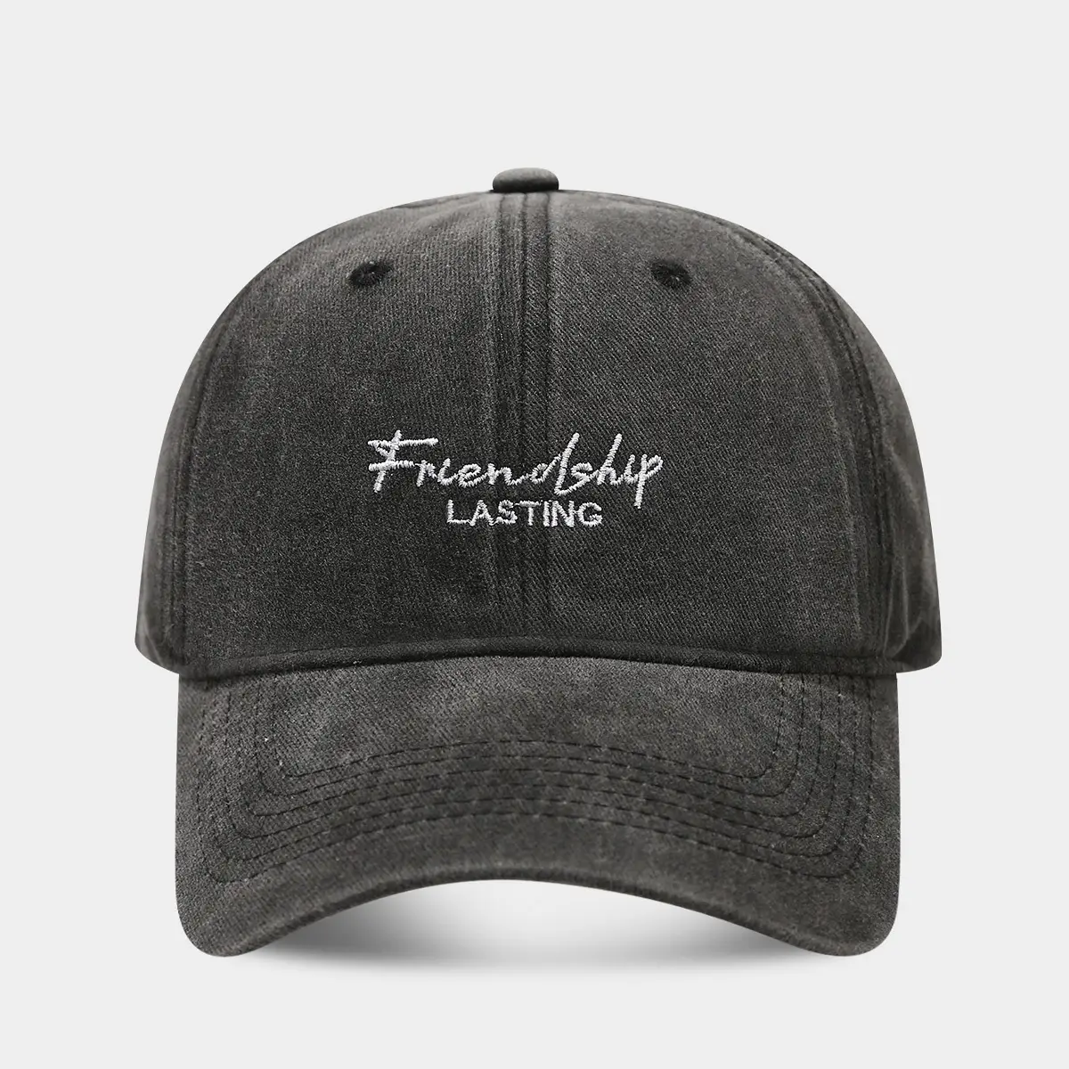 Gray Friendship Lasting Embroidered Cap for Women - Image 9