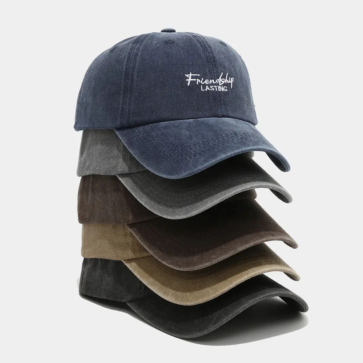 Gray Friendship Lasting Embroidered Cap for Women — feature 1