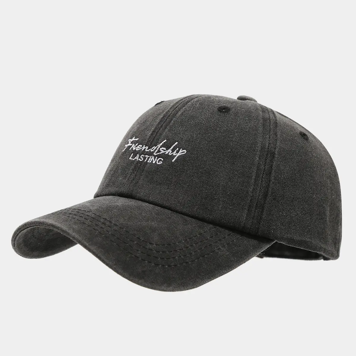 Gray Friendship Lasting Embroidered Cap for Women — feature 4