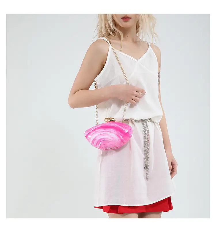 Oval Gold Acrylic Evening Bag for Women — feature 15