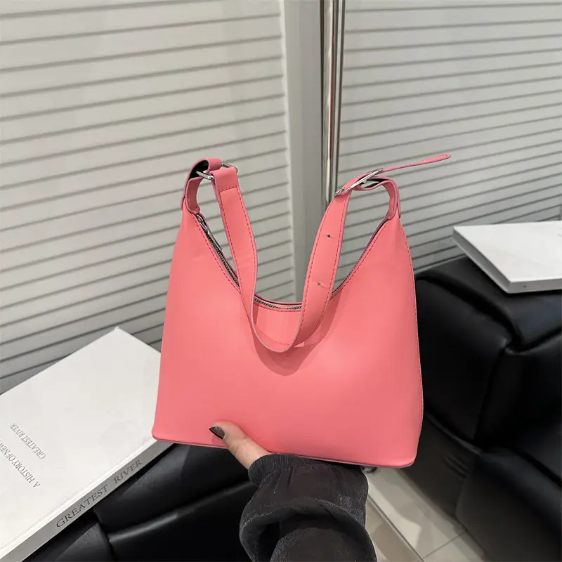 Pink One Shoulder Satchel Bag for Women - Image 8
