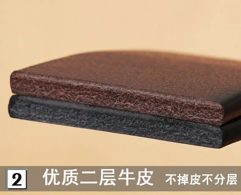Men's Black Leather Belt with Silver Buckle 3.5cm — feature 16