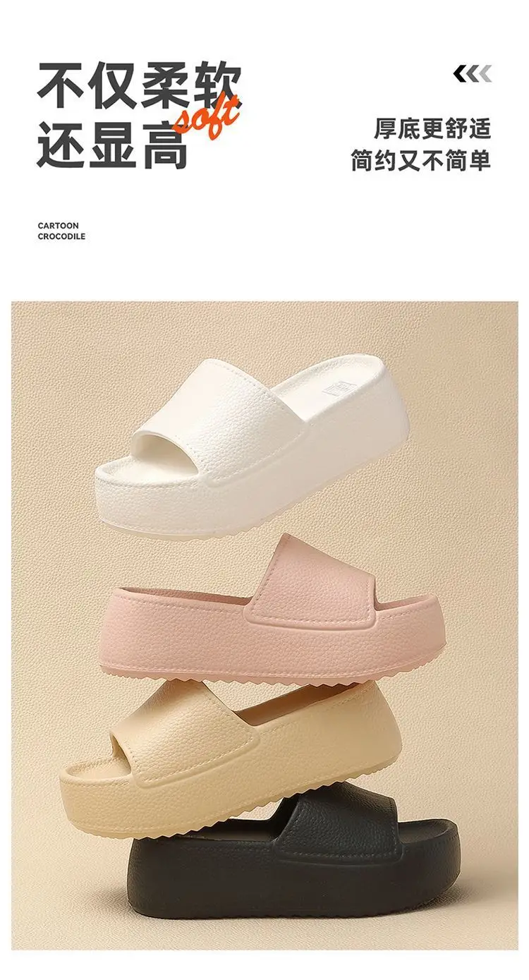 Women's 6.0cm Thick Non-Slip Sandals Pink Black — feature 1
