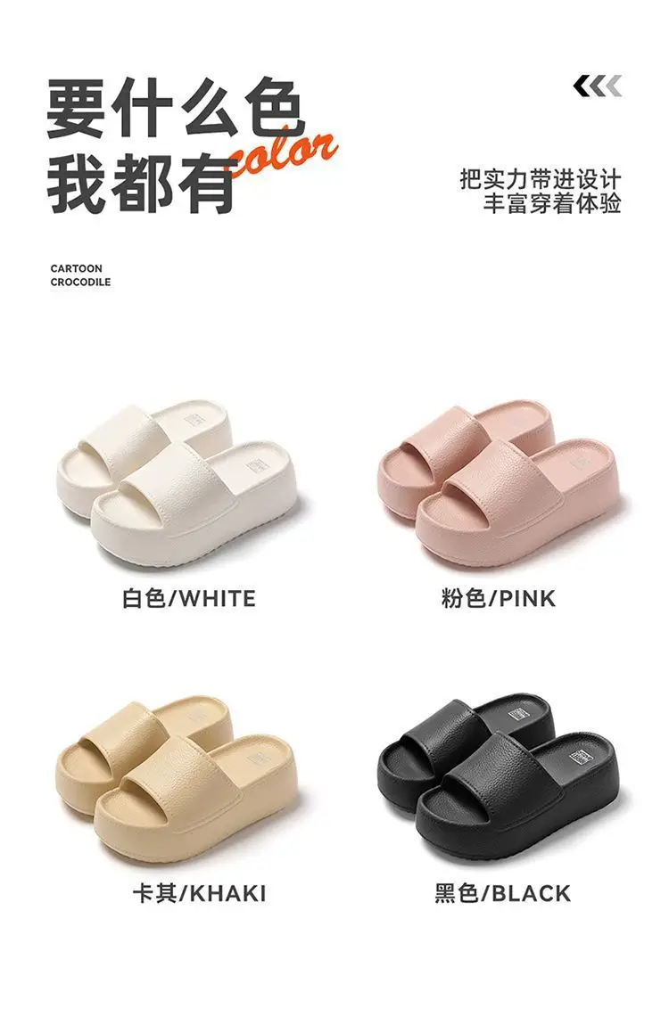 Women's 6.0cm Thick Non-Slip Sandals Pink Black — feature 6