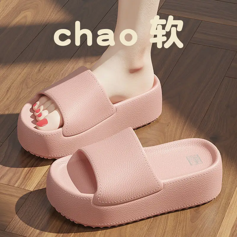 Women's 6.0cm Thick Non-Slip Sandals Pink Black - Image 7