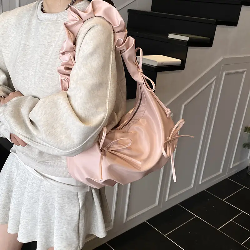Pink Bow Shoulder Bag for Women 2025 - Image 7