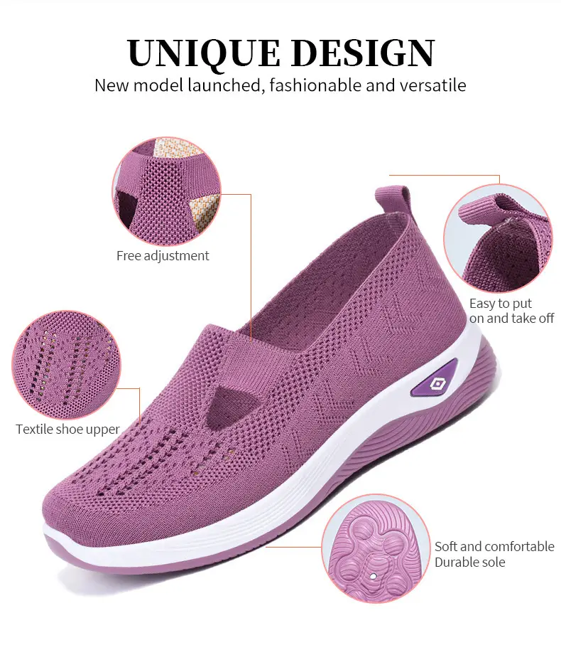 Women's Shoes with Soft Soles That Are Not Tiring for Feet in Summer, Cross-Border Shoes, Casual Shoes, Mother's Shoes, Mesh Breathable Walking Shoes — feature 24