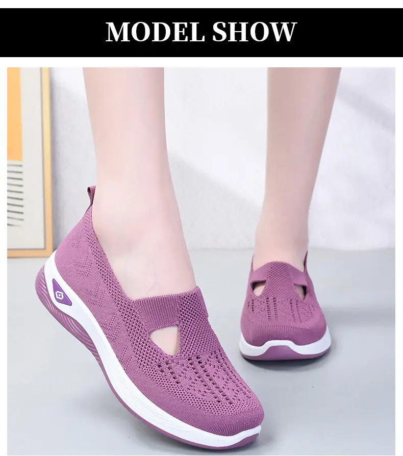 Women's Shoes with Soft Soles That Are Not Tiring for Feet in Summer, Cross-Border Shoes, Casual Shoes, Mother's Shoes, Mesh Breathable Walking Shoes — feature 25
