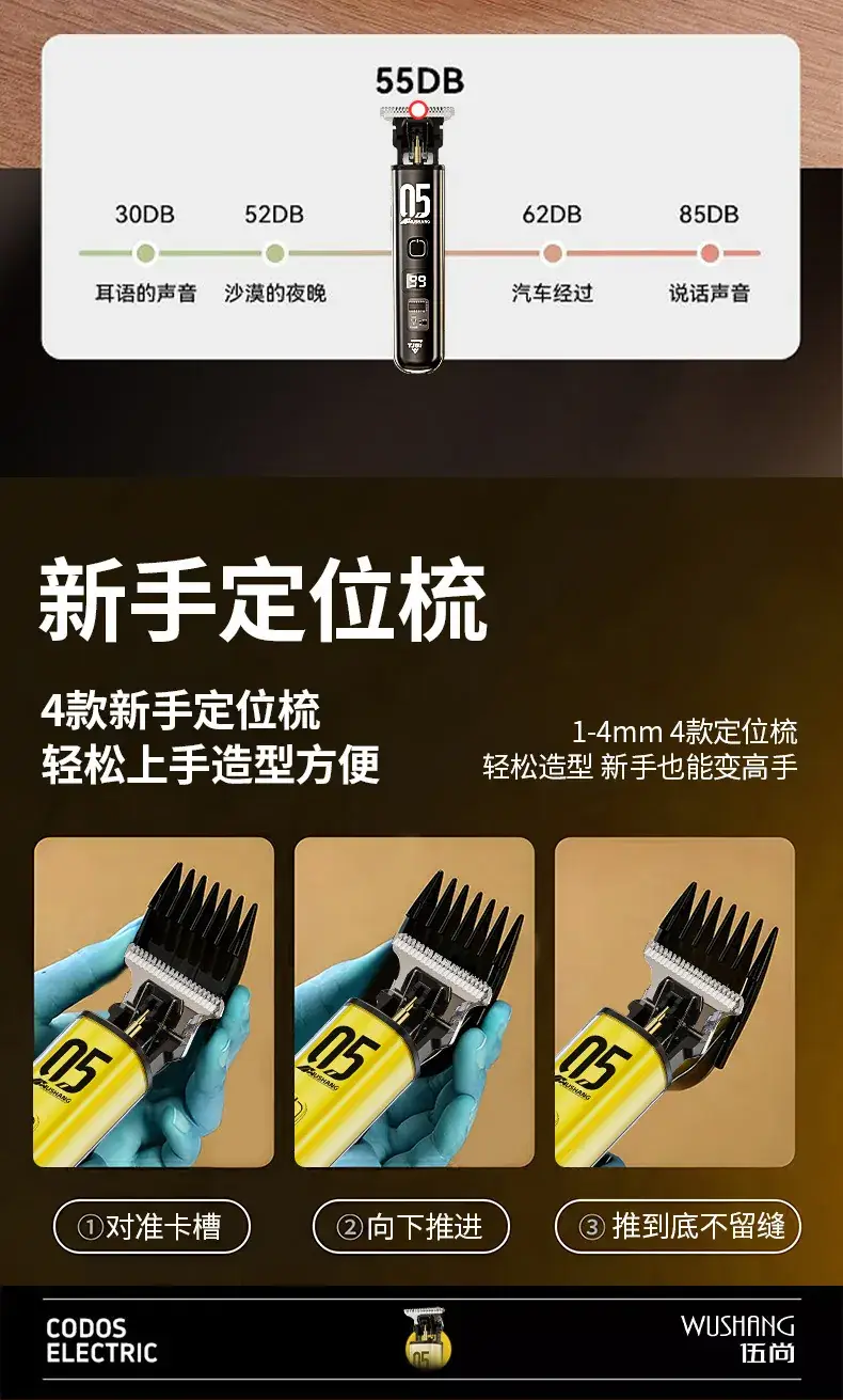 701 Electric Hair Clipper with Oil Head & Multiple Blades — feature 20