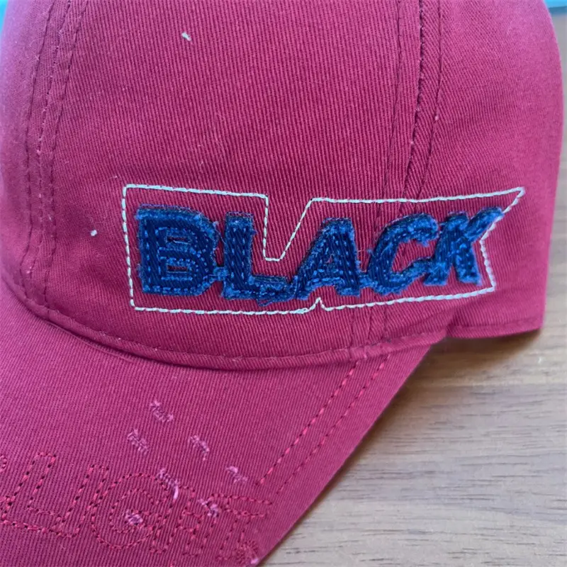 Korean Embroidered Black Letter Cap All Match — feature 18
