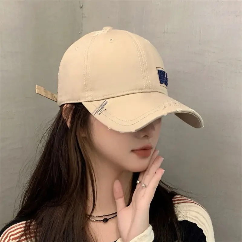 Korean Embroidered Black Letter Cap All Match — feature 2