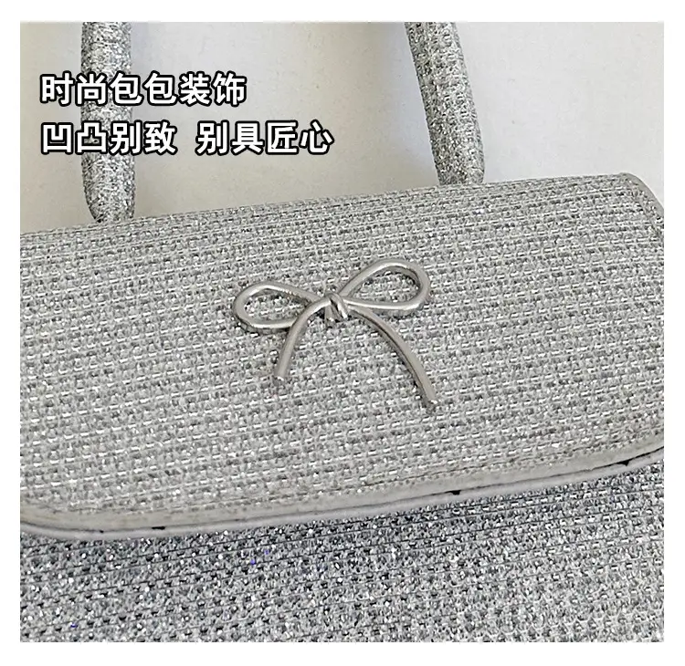 Pink Bow Shoulder Bag for Women Elegant Square Design — feature 8