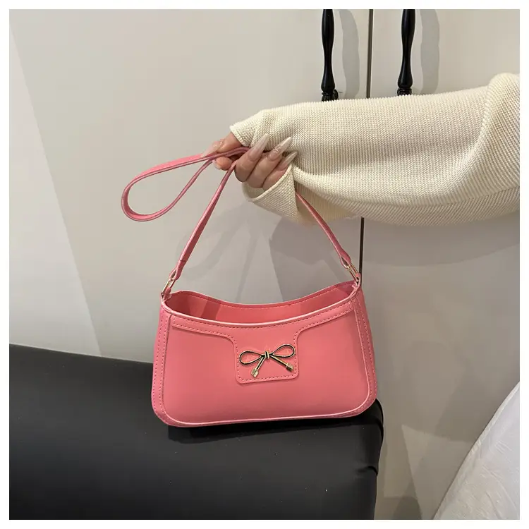 Light Brown Korean Style Shoulder Bag with Bow Detail — feature 14