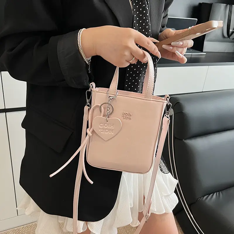 Women's Cream Textured Bucket Bag 2025 Summer