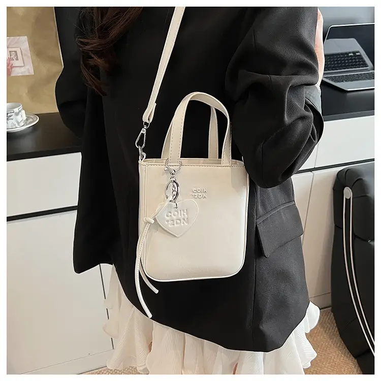 Women's Cream Textured Bucket Bag 2025 Summer — feature 12