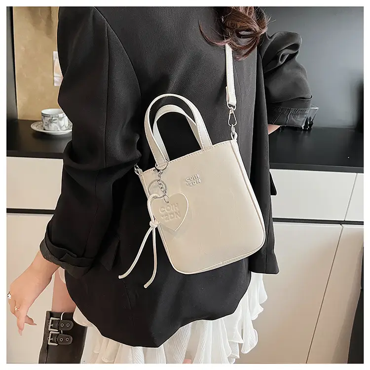 Women's Cream Textured Bucket Bag 2025 Summer — feature 14
