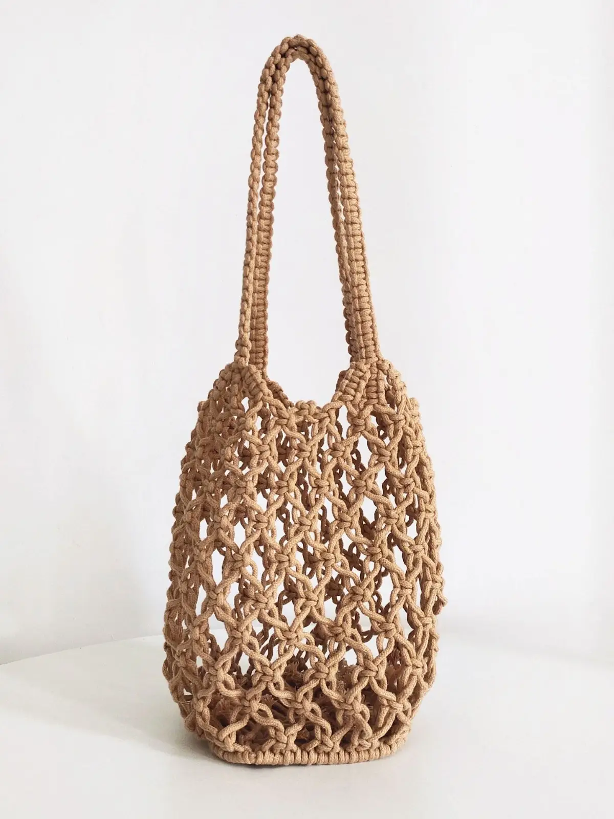 Black Rope Woven Shoulder Bag for Women - Image 8