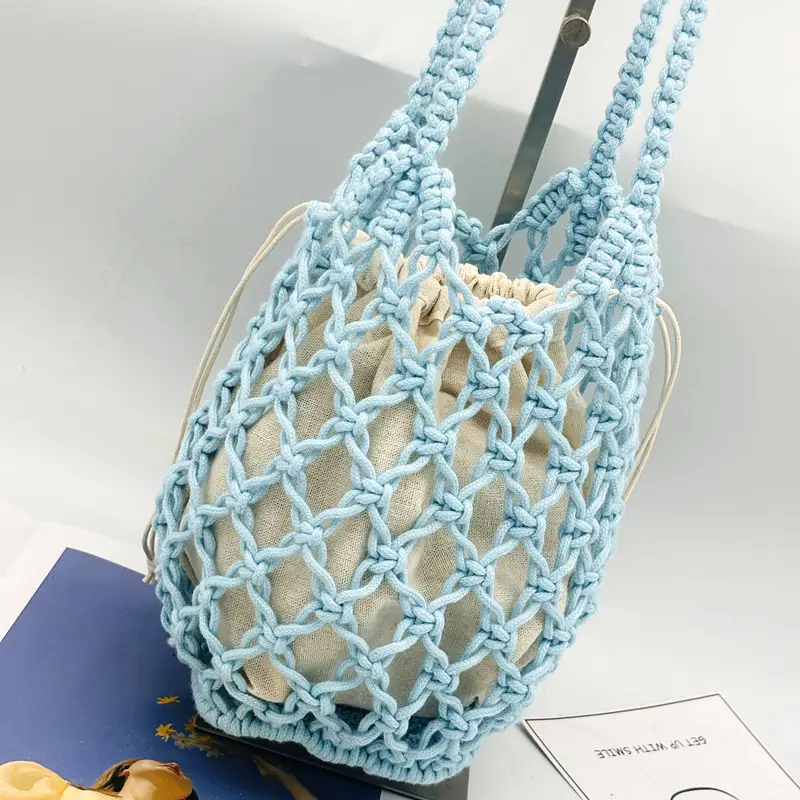 Black Rope Woven Shoulder Bag for Women — feature 2
