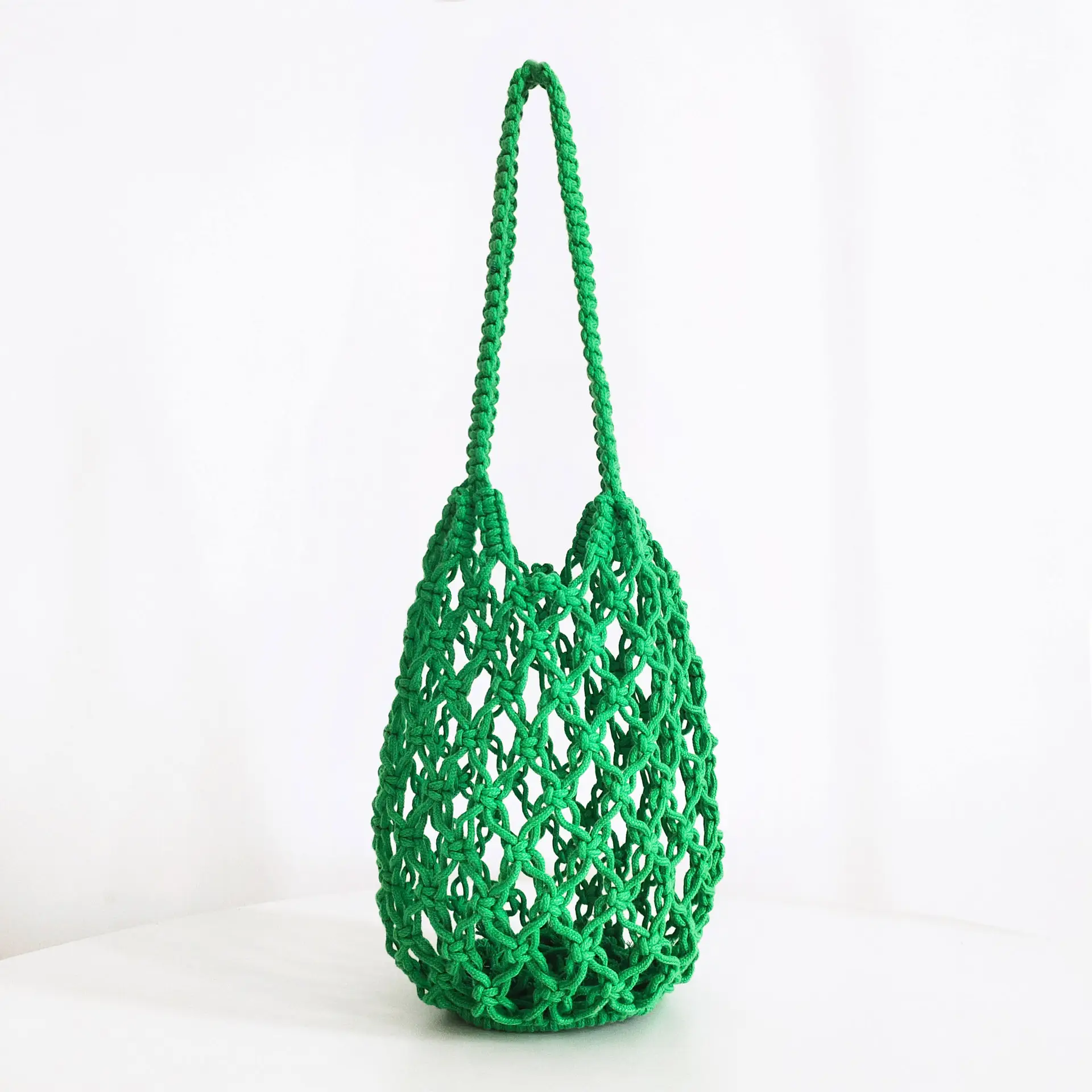 Black Rope Woven Shoulder Bag for Women - Image 4
