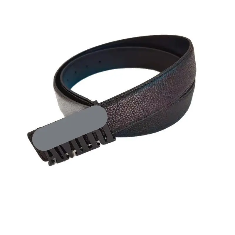 Men's Black Leather Belt with Gold Buckle - Image 22