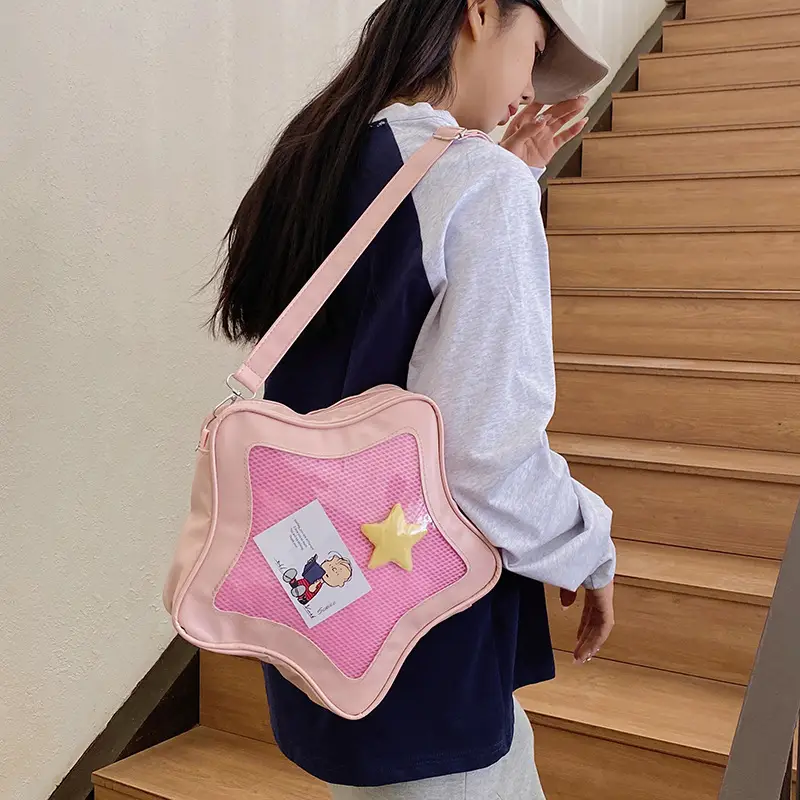 Sweet Spice Girl Crossbody Bag Pink Five Star Large Capacity