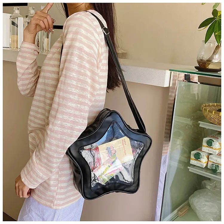 Sweet Spice Girl Crossbody Bag Pink Five Star Large Capacity — feature 21