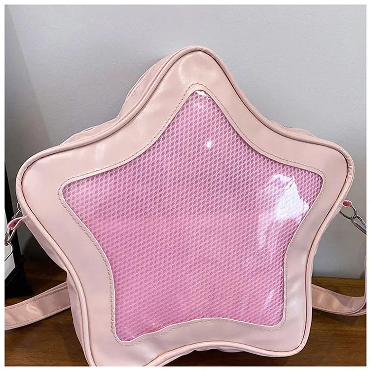 Sweet Spice Girl Crossbody Bag Pink Five Star Large Capacity — feature 39