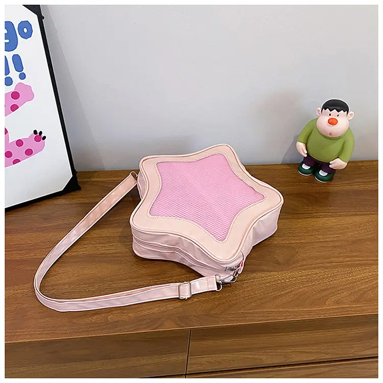 Sweet Spice Girl Crossbody Bag Pink Five Star Large Capacity — feature 42