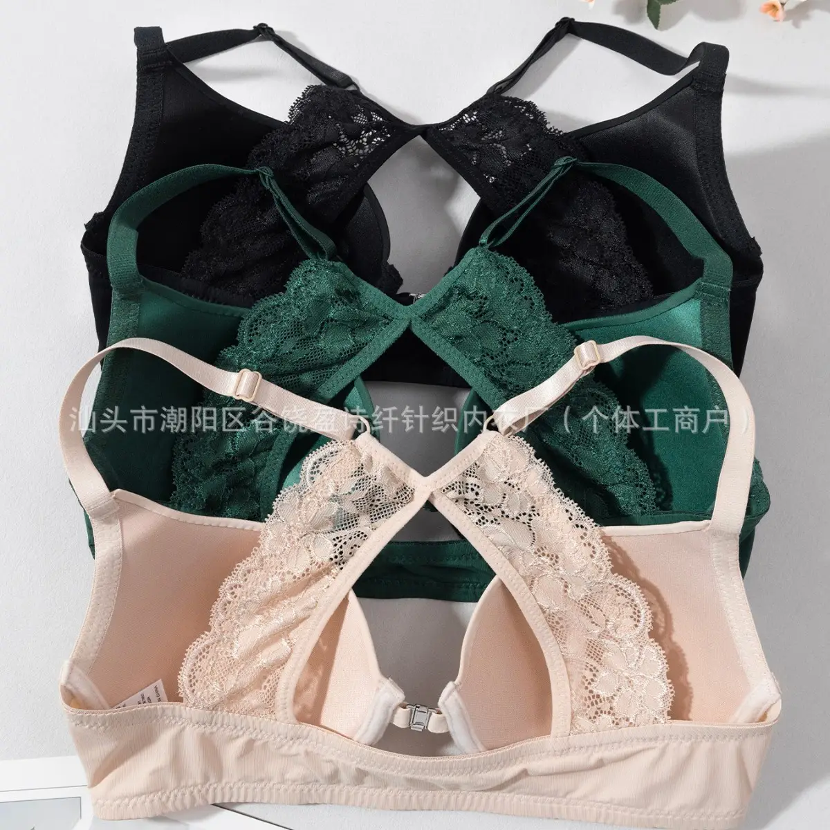 Cross Body Bra with Buckle & Lace Design - Image 5