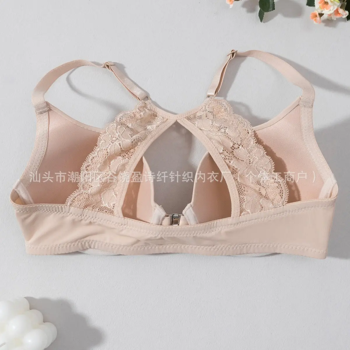 Cross Body Bra with Buckle & Lace Design - Image 6