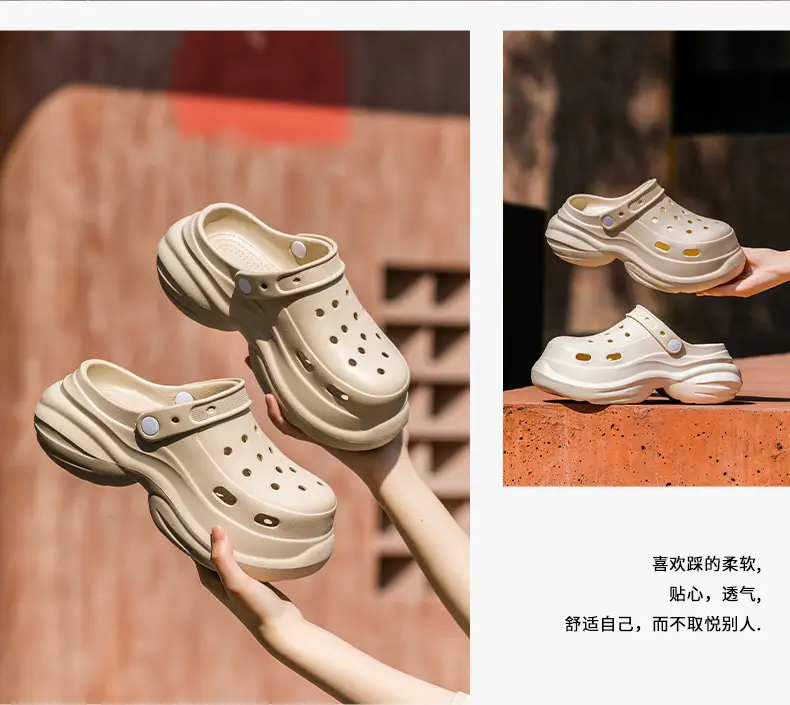 Eva Hole Shoes Women's Summer 2025 New Home Non-slip Dung Feeling Beach Thick Sole Outer Wear Sandals Women's Summer — feature 13