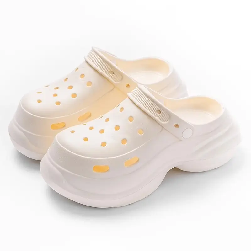 Eva Hole Shoes Women's Summer 2025 New Home Non-slip Dung Feeling Beach Thick Sole Outer Wear Sandals Women's Summer - Image 3