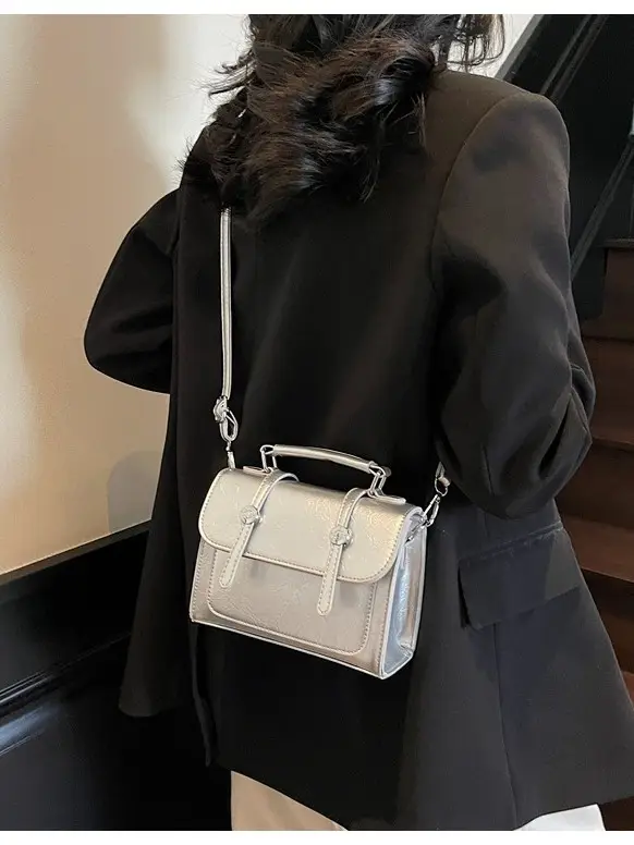 Silver Crossbody Bag Women 2025 Korean Fashion - Image 6
