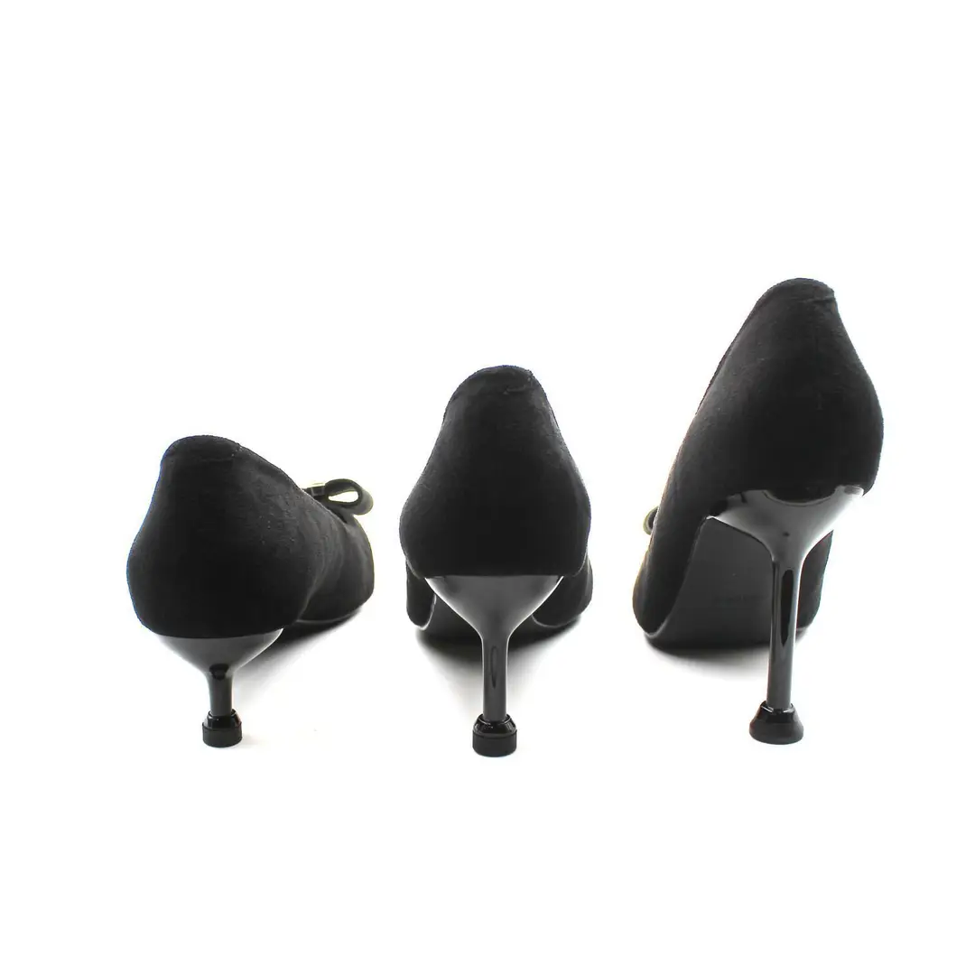 Beautiful Black Suede High Heels Women's Stiletto Heel Work Shoes Pointed Toe French Temperament High-class Not Tired Feet Single Shoes for Women — feature 2