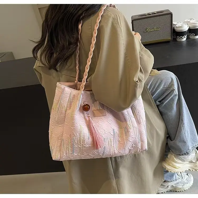 Pink Iridescent Tote Bag for Women Summer Commute — feature 14