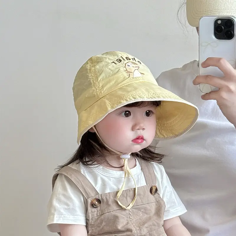 Baby's Cartoon Sun Hat with Dinosaur Design - Image 6