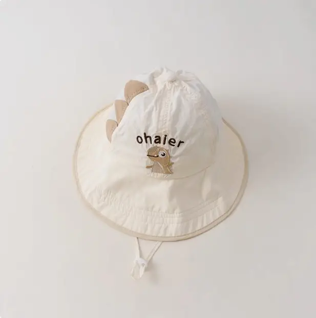 Baby's Cartoon Sun Hat with Dinosaur Design - Image 2