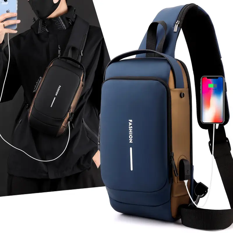Men's Multifunctional Anti-Theft Lock Crossbody Bag - Image 15