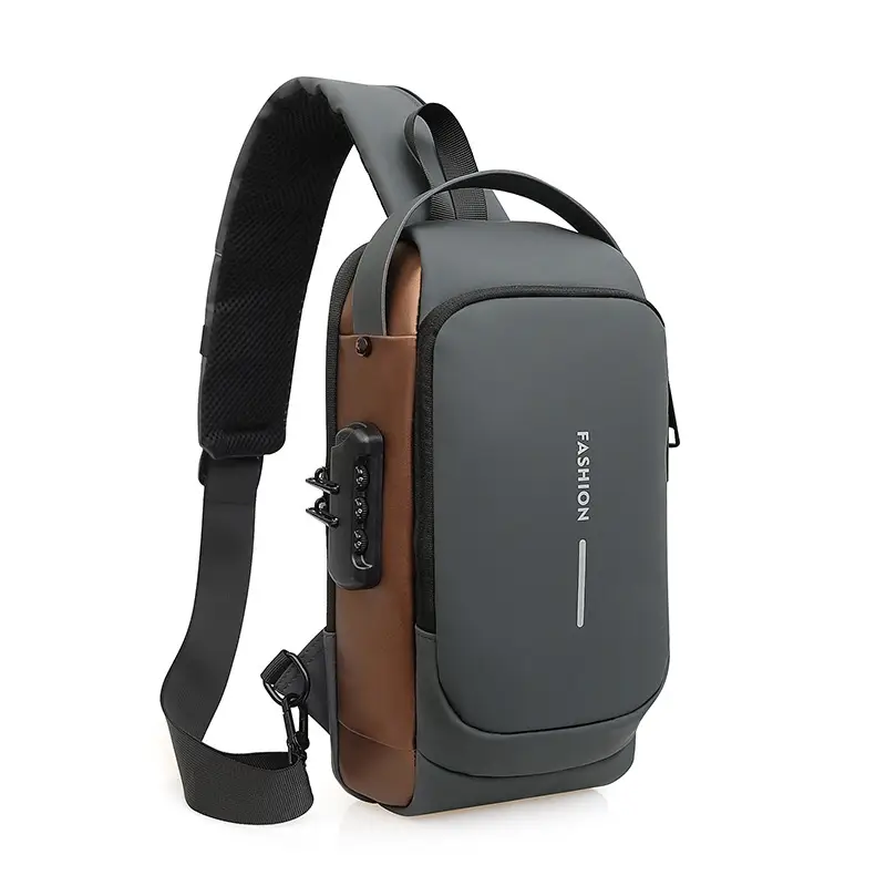 Men's Multifunctional Anti-Theft Lock Crossbody Bag - Image 2