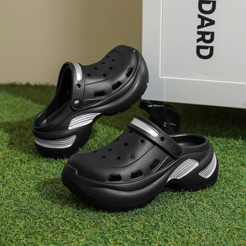 Thick-soled Baotou Women's Summer Wear-resistant Height-increasing Sandals Exterior Wear EVA Breathable Non-slip Deodorant Beach Hole Shoes