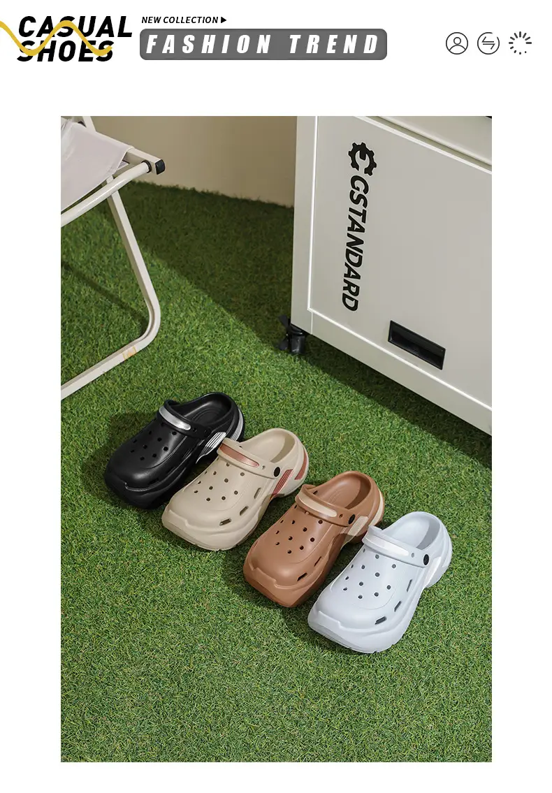 Thick-soled Baotou Women's Summer Wear-resistant Height-increasing Sandals Exterior Wear EVA Breathable Non-slip Deodorant Beach Hole Shoes — feature 17