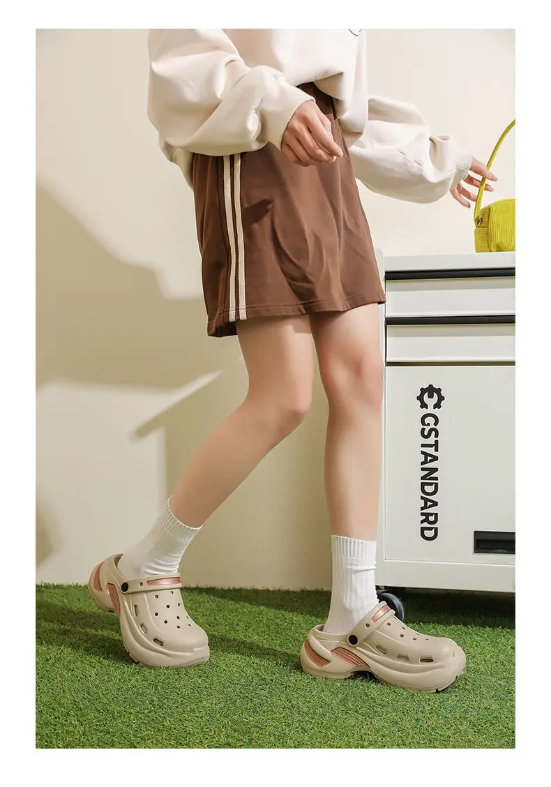 Thick-soled Baotou Women's Summer Wear-resistant Height-increasing Sandals Exterior Wear EVA Breathable Non-slip Deodorant Beach Hole Shoes — feature 18