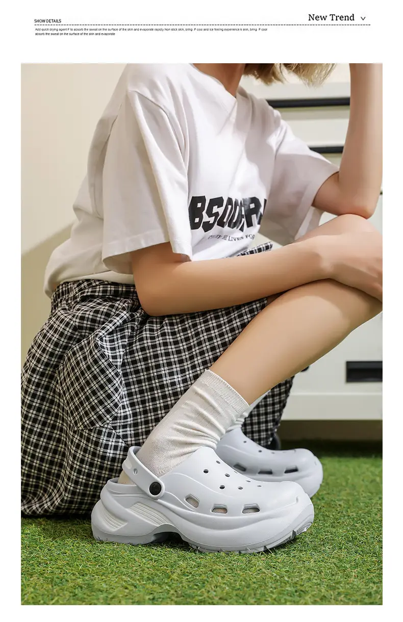 Thick-soled Baotou Women's Summer Wear-resistant Height-increasing Sandals Exterior Wear EVA Breathable Non-slip Deodorant Beach Hole Shoes — feature 21