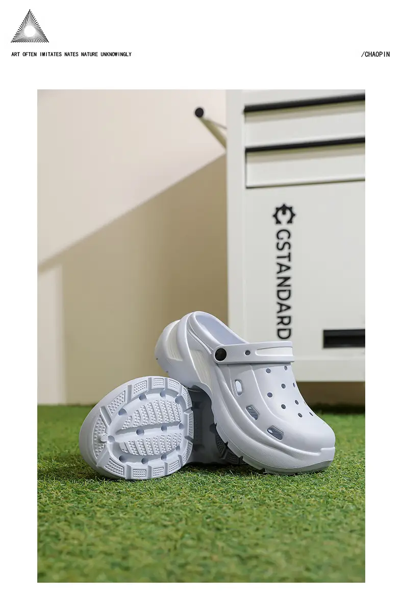 Thick-soled Baotou Women's Summer Wear-resistant Height-increasing Sandals Exterior Wear EVA Breathable Non-slip Deodorant Beach Hole Shoes — feature 23
