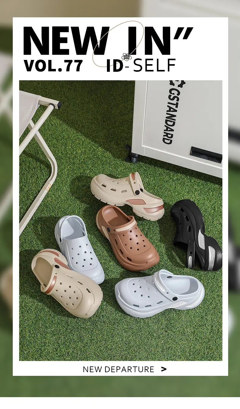 Thick-soled Baotou Women's Summer Wear-resistant Height-increasing Sandals Exterior Wear EVA Breathable Non-slip Deodorant Beach Hole Shoes — feature 6