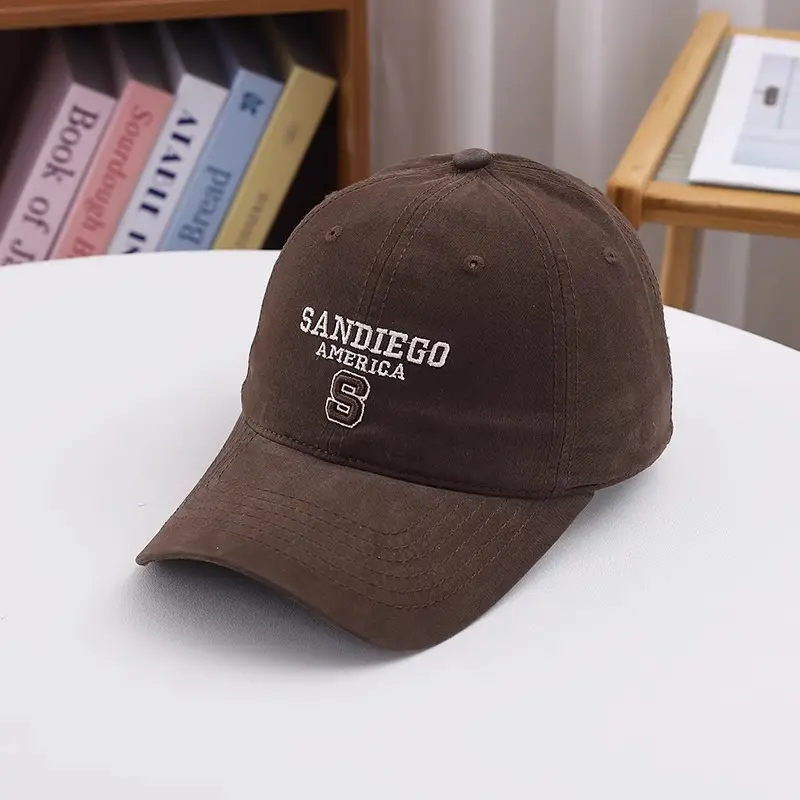 Women's Brown Sandego Embroidered Baseball Cap - Image 7